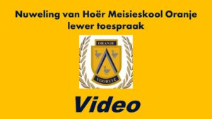 Hoër Meisieskool Oranje Graad 10 leerders doen hul voor in mondeling as Skoolhoof/Hoofdogter