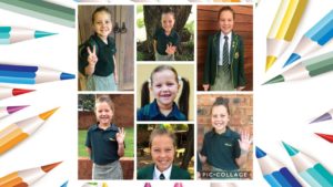 Laerskool Menlopark se hoofleiers groet Menlo namens die Gr7 klas