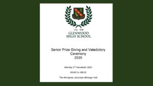 Glenwood High School Senior Prize giving 2020