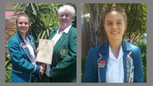 Hoërskool Adamantia leerder ontvang Springboktoekenning in Landsdiens