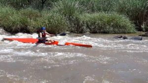 Pietermaritzburg Girls’ High School’s Abigail Paterson  excelled in  Lions River Canoe Race