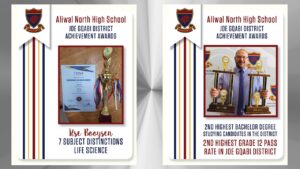 Hoërskool Aliwal-Noord onderwysers vereer by Joe Gqabi District Achievement Awards
