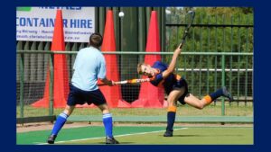 Grey College Hockey boys in action