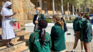 Camps Bay High School PR Team delivered Easter Cards and Easter Eggs to Residents of Nazareth House in Vredehoek