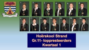 Hoërskool Strand maak hul Top Akademiese Presteerders bekend