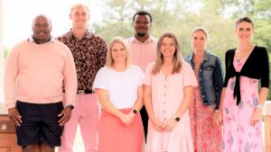 Breast Cancer Awareness Month – Saints Staff wear pink in support