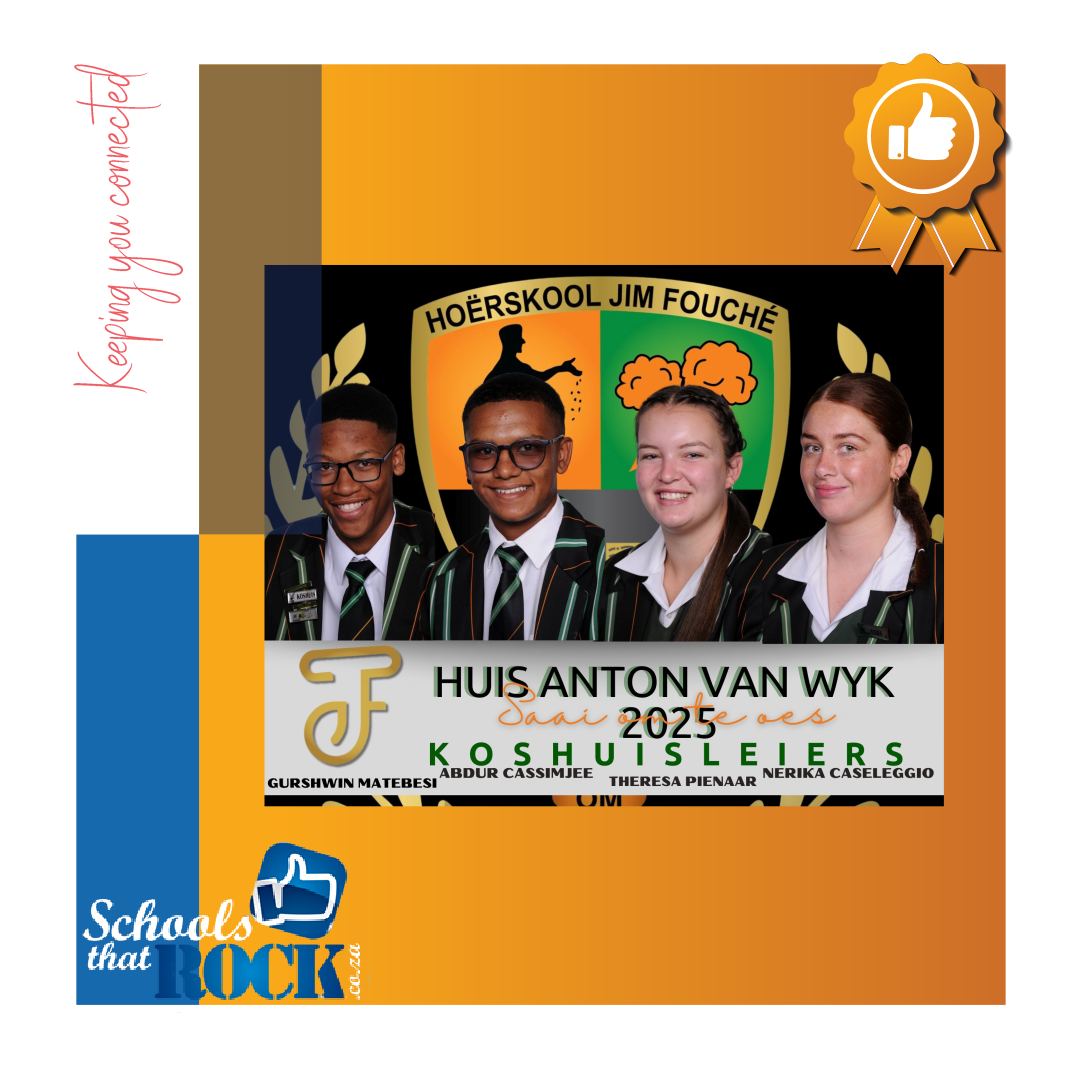 Koshuisleiers en -Hoofleiers 2025 - Hoërskool Jim Fouché