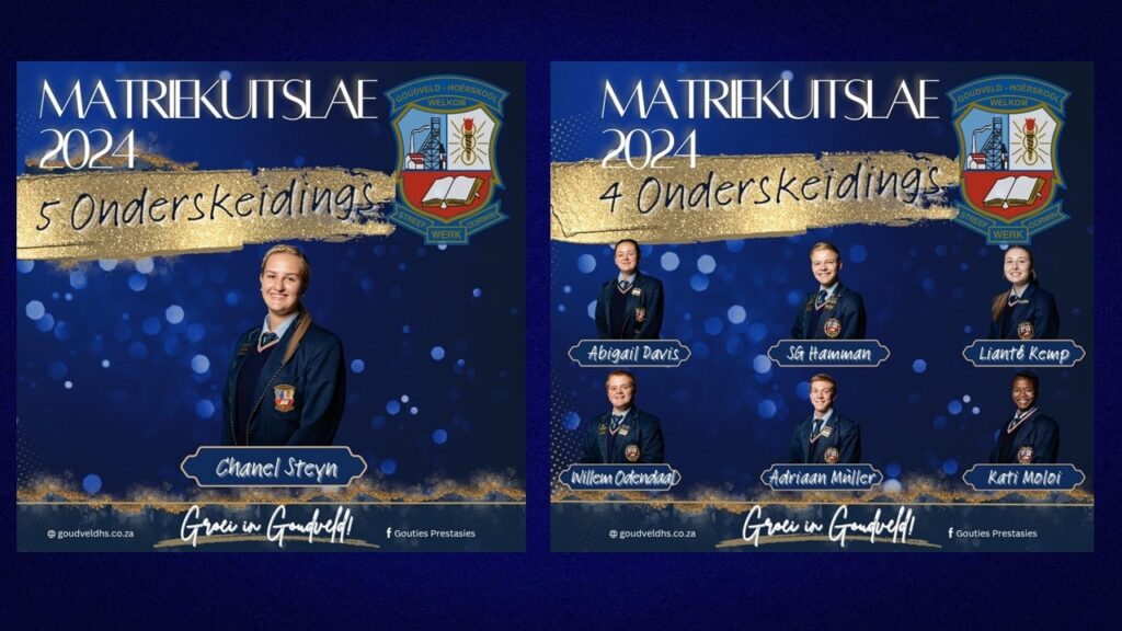 Matriekuitslae 2024 - Hoërskool Goudveld