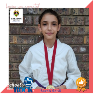Karate KZN team – Creston College student receives gold