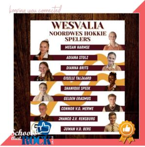 Noordwes Hokkiespelers – Hoërskool Wesvalia