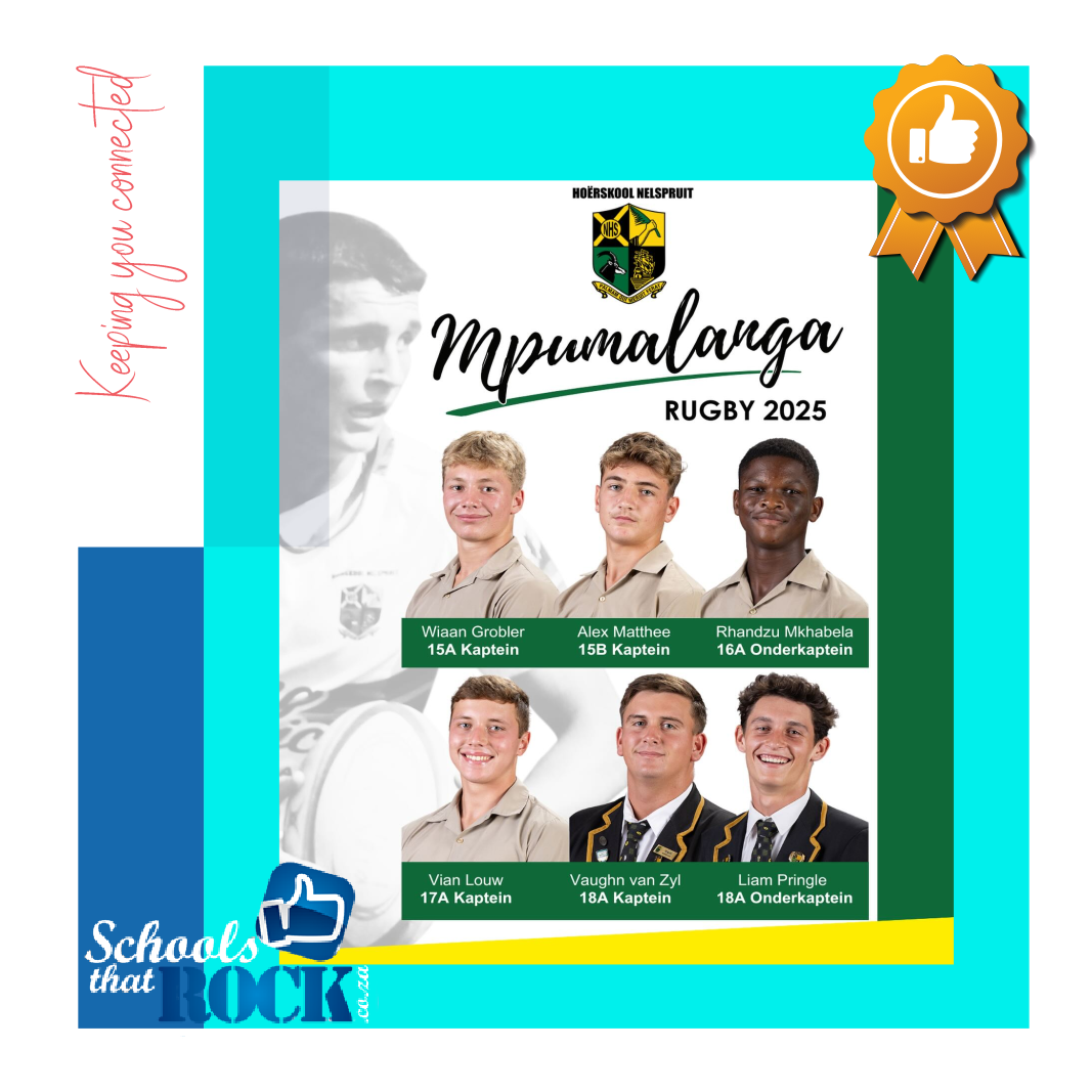 Nellies rugbyspelers gekies as leiers - Hoërskool Nelspruit