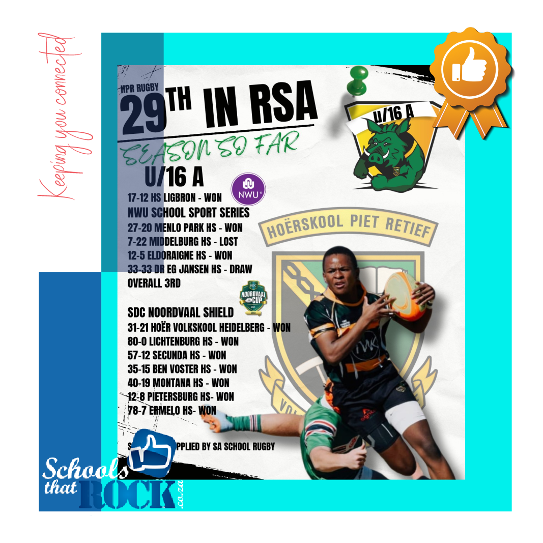 o/16A Rugbyspan - Hoërskool Piet Retief