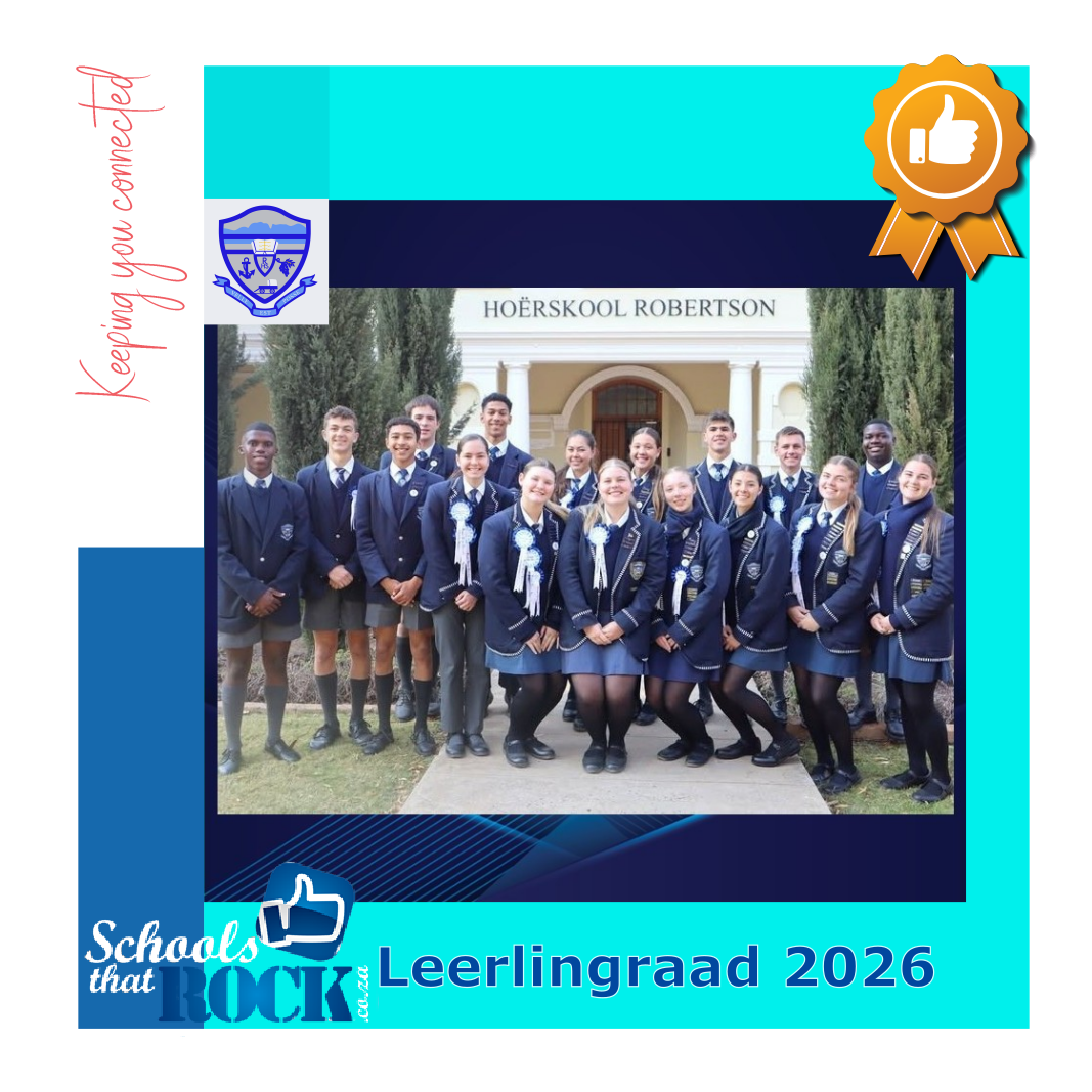 Leerlingraad 2026 - Hoërskool Robertson kondig aan