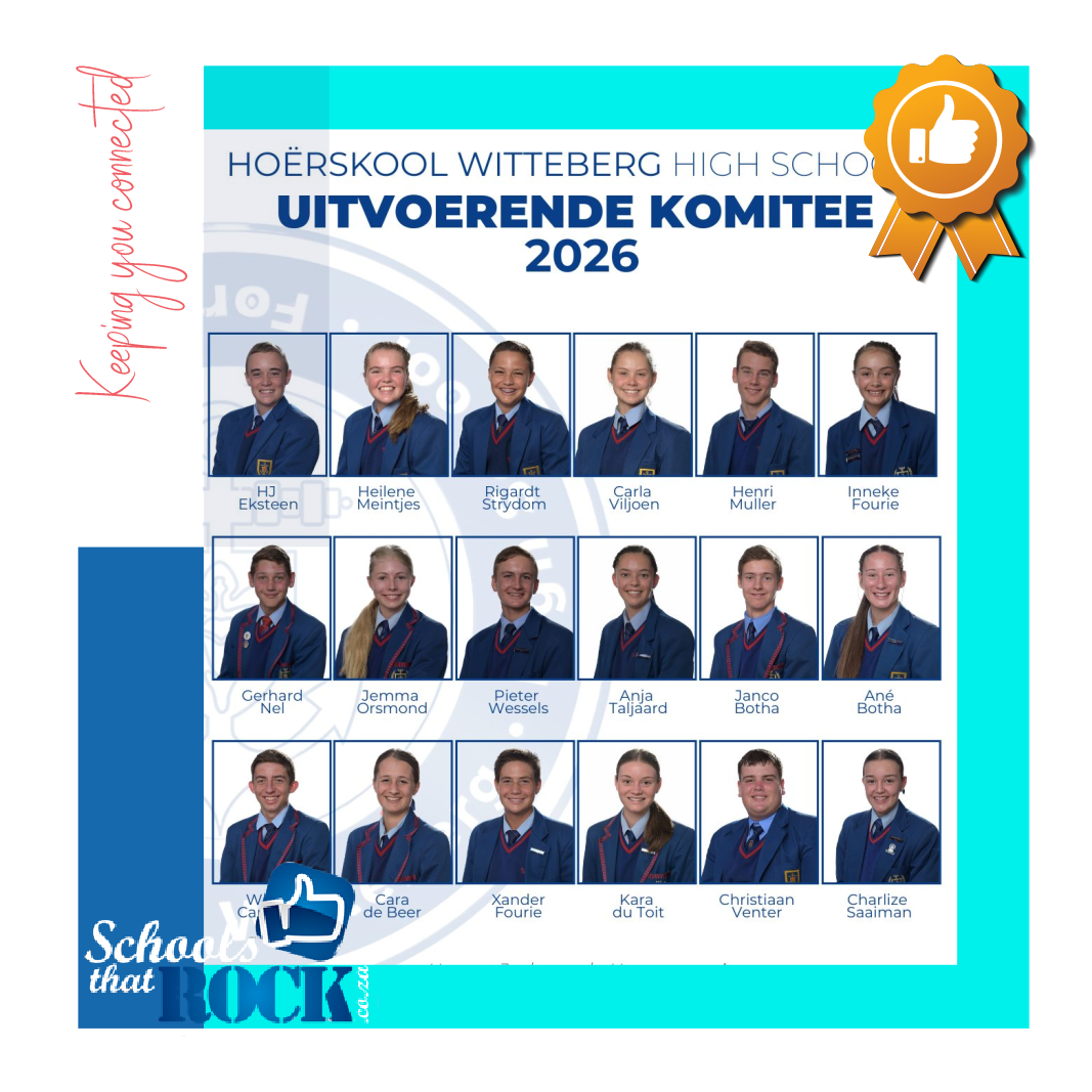 Studenteraad en Uitvoerende komitee - Hoërskool Witteberg