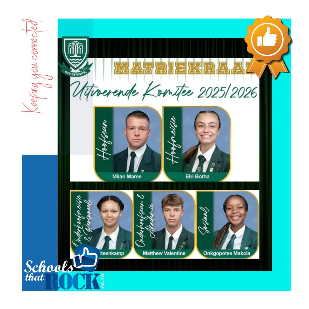 Matriekraad 2025/2026 - Hoërskool Die Wilgers maak trots bekend