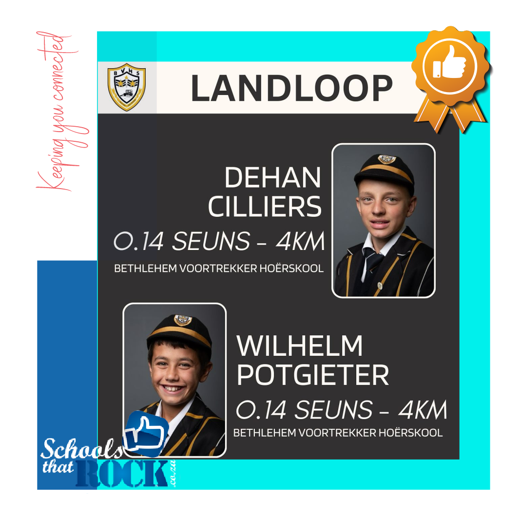 Vrystaat Landloopspan - Bethlehem Voortrekker Hoërskool kies 12