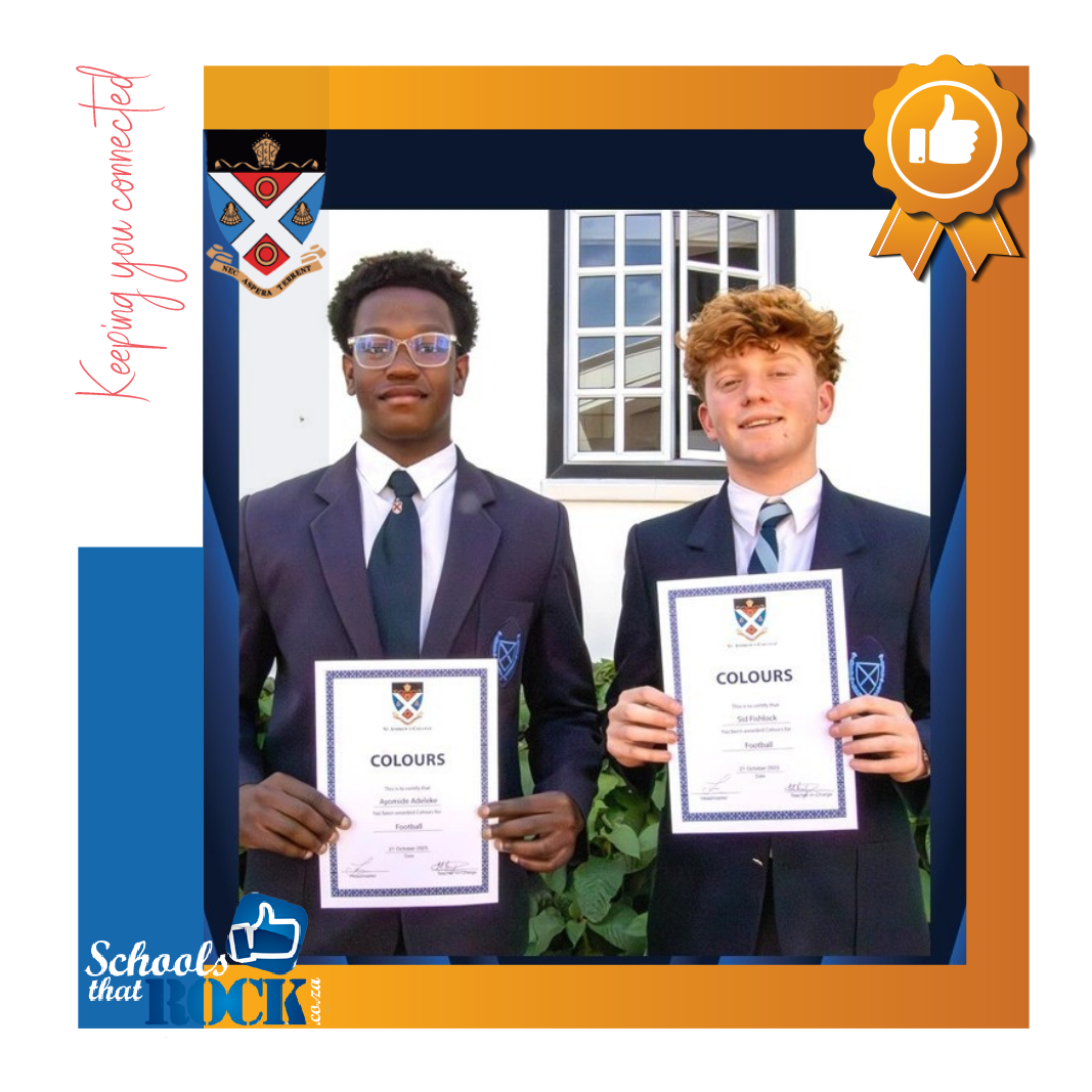 Football Colours - St Andrew's College outstanding achievement