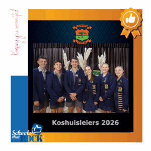 Koshuisleiers vir 2026 – Hoërskool Hoopstad kondig met trots aan