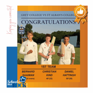 T-20 Schools Cricket – Grey College’s excellent performance