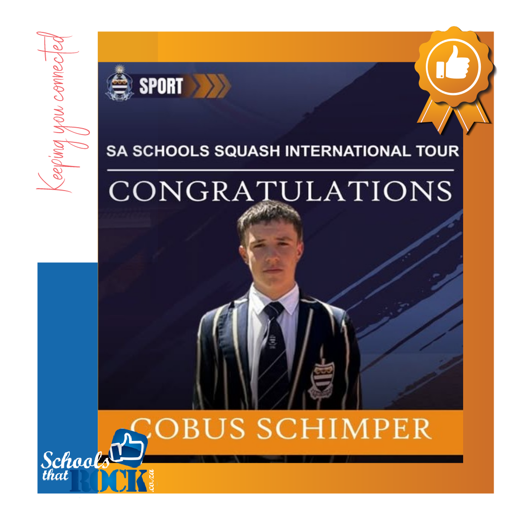 SA Schools Squash - Grey College Cobus Schimper outstanding