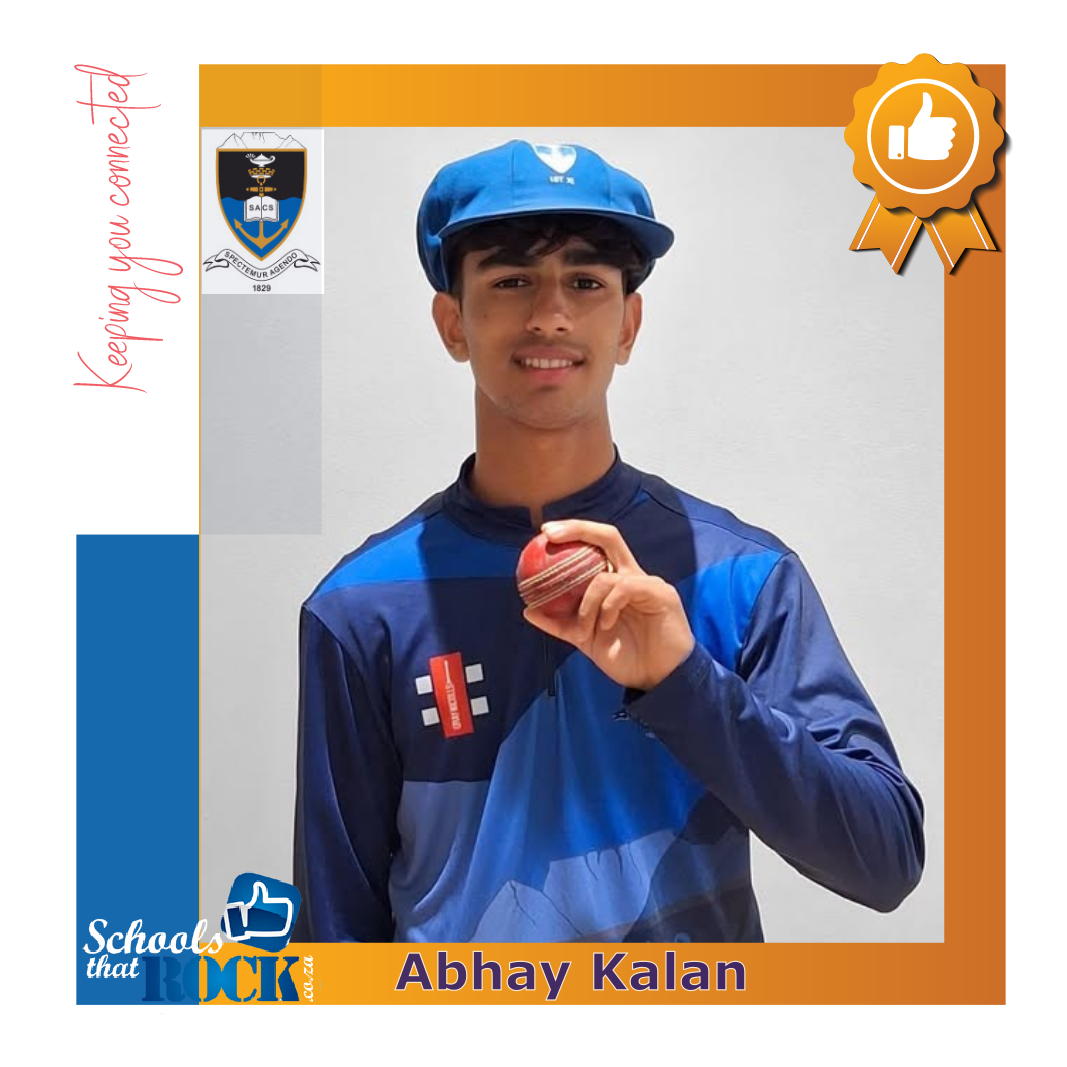WP U16 Boys Cricket - SACS Abhay Kalan outstanding