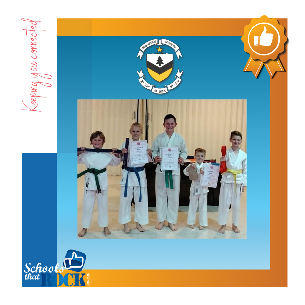 Karategradering - Truida Kestell se trotse karatekas