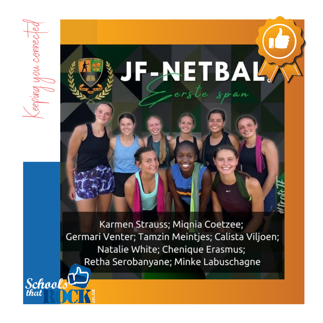 Nuutverkose 1ste netbalspan - Hoërskool Jim Fouché se nuwe trots