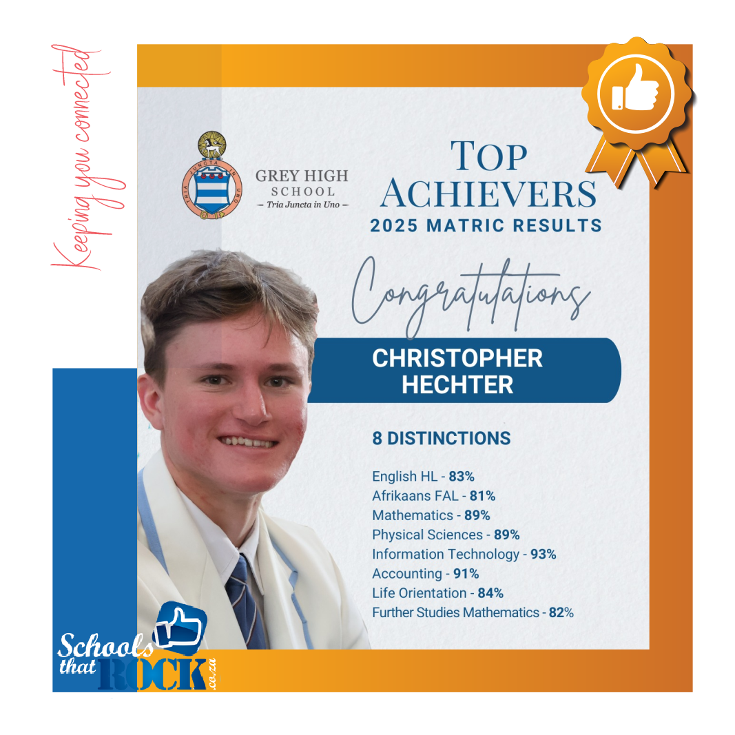 Outstanding Matric academic results - Grey High school