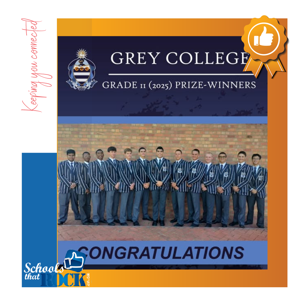 Prize winners 2025 - Grey College, excellent performance