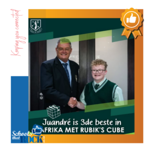 Rubik’s Cube – Juandré Jacobs van Hoërskool Eldoraigne skitter