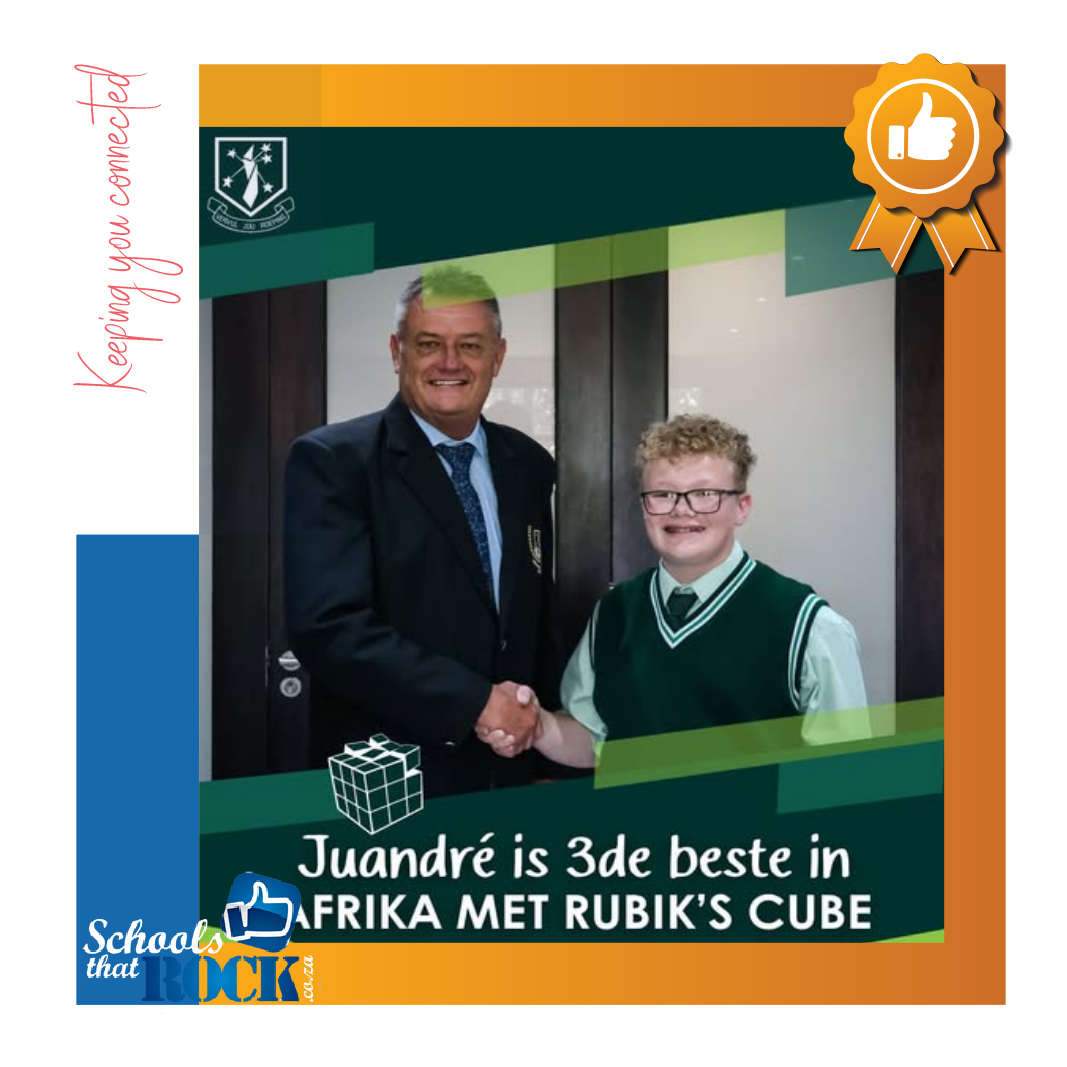 Rubik's Cube - Juandré Jacobs van Hoërskool Eldoraigne skitter