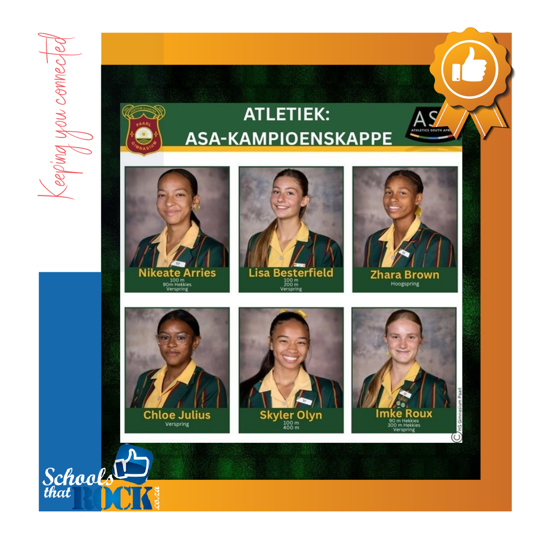 Boland Atletiekspan - Hoërskool Gimnasium Paarl baie trots