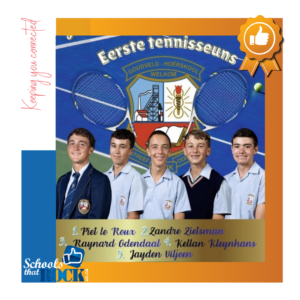 Eerste seuns-tennisspan – Hoërskool Goudveld stel trots voor