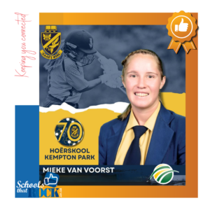 SA o.19 Vrouekrieketspan – Mieke, Hoërskool Kemptonpark se trots