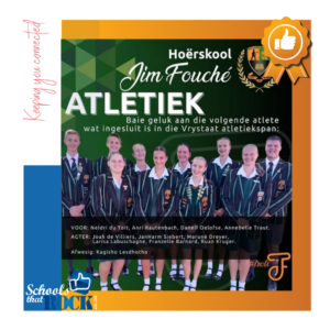 Vrystaat Atletiekspan – Hoërskool Jim Fouché spog met 11 atlete