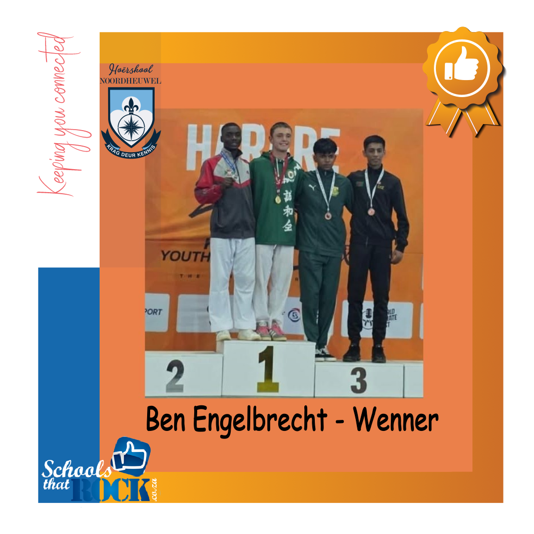 Karate - Hoërskool Noordheuwel se Brendan Engelbrecht skitter