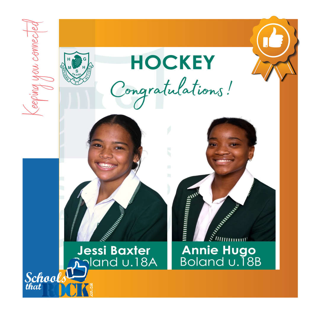 Boland Hockey Team Selections - Paarl Girls High School delighted
