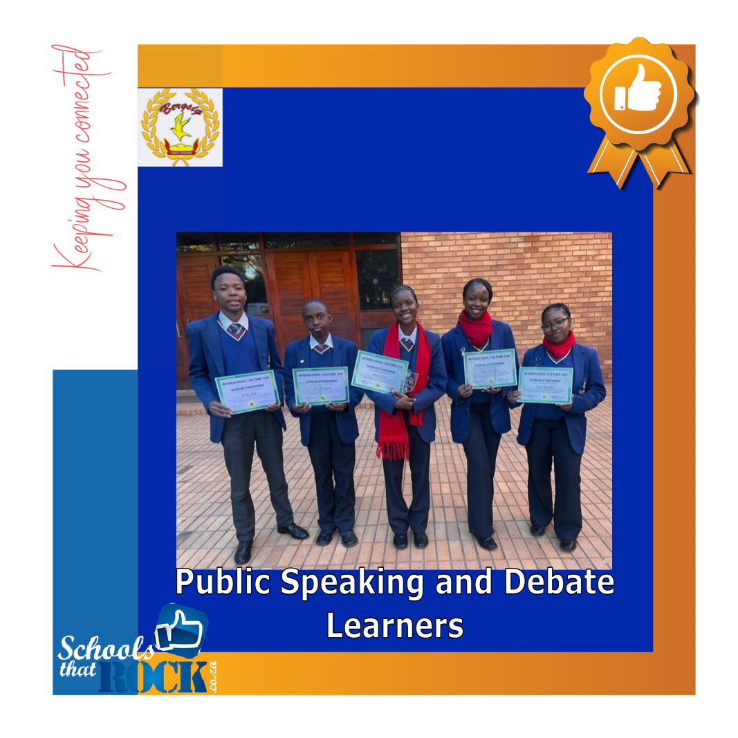 Public Speaking and Debate - Bergsig Academy learners shine